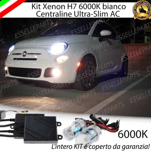 Kit Xenon Xeno H7 Ac Canbus 6000K 35W Specifico Fiat 500 Cinquecento + Supporti