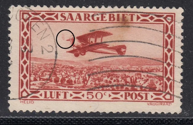 Saar - Plattenfehler  - 1928 - Mi. 126 I