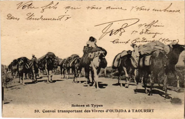 CPA AK MAROC Convoi transportant des Vivres d'Oudjda a Taourirt (1318782)