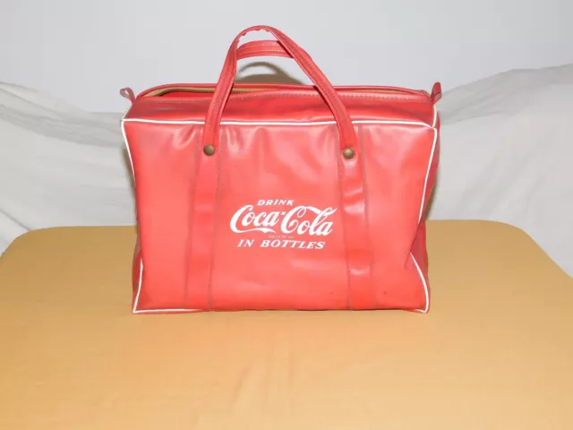 Vintage Drink Coca Cola In Bottles Plastic Travel Picnic Bag