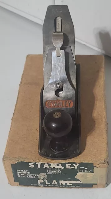 Vintage Stanley Bailey No 4 Smooth Bottom Plane. Tool Made in USA