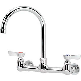 Krowne 12-802L - Commercial Series 8" Center Wall Mount Faucet, 8-1/2" Gooseneck