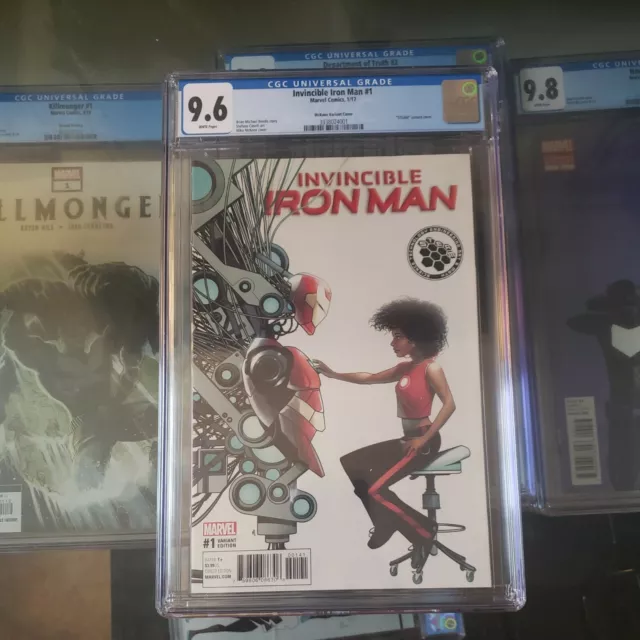 Invincible Iron Man #1 Cgc 9.6 1/25 Mikone Variant "Ironheart" Disney Plus Show
