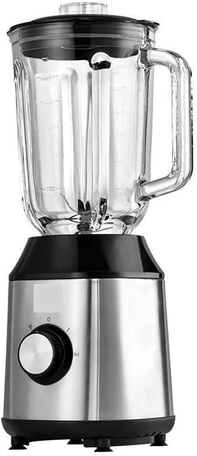 Batidora De Vaso Adler AD-4076 - 1.5 Litros, 1000W, 2 Velocidades + Función Pulso, Cuchillas Acero Inoxidable, Vaso De Cristal Templado