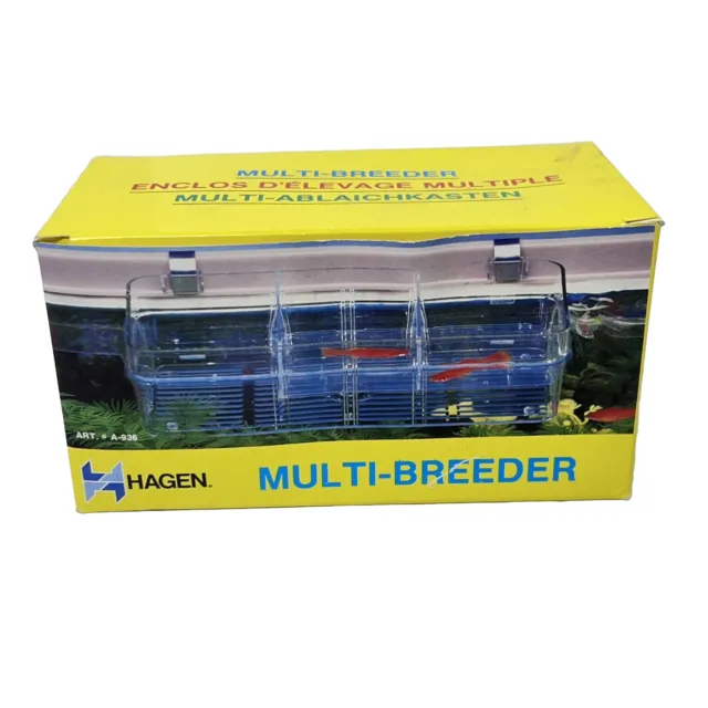 Hagen Multi-Breeder Clear Plastic Isolation Tank For Aquarium Fish 8" x 4" x 4"