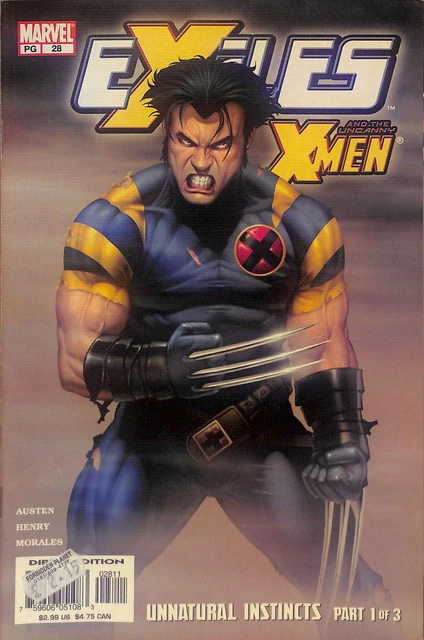 Exiles & The Uncanny X-Men: Unnatural Instincts Parts 1-3 FN-, Chuck Austen, Goo