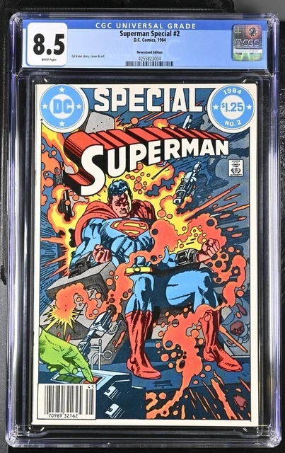 Superman Special #2 CGC 8.5 White Pages Newsstand Edition Copper Age DC Comic