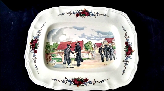 Plat rectangulaire en faience de Sarreguemines  Modèle Obernai   NOUVEAUTE