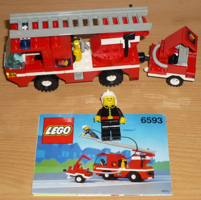 Lego City 6593 Feuerwehrleiterwagen v. 1991 + OBA