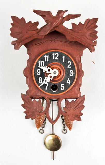 Miniature cuckoo clock made in Germany @ 1950s Good Original Condition