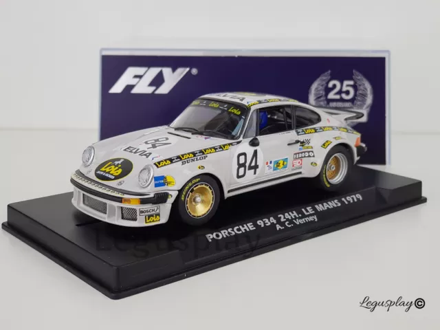 Slot car scalextric fly A2507 Porsche 934 #84 24H. Le Mans 1979 a. C.Verney