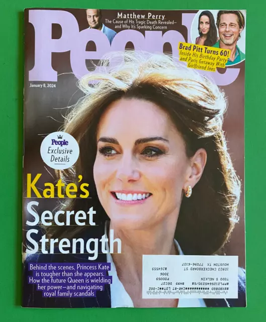 PEOPLE MAGAZINE JANUARY 8, 2024 KATE'S SECRET STRENGTH Brad Pitt