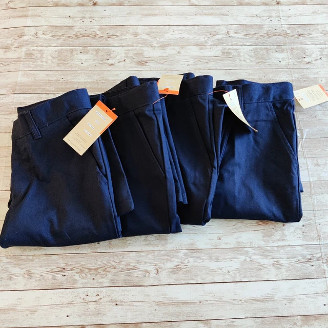 French toast navy blue relaxed fit school uniform pants bundle (4) size 8 NWT