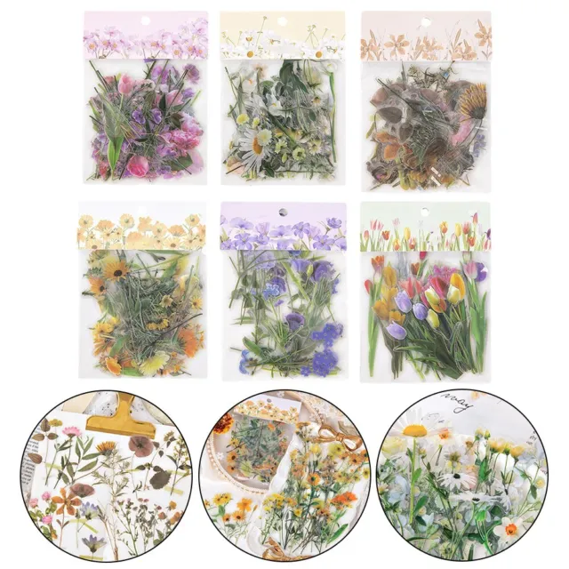 Pack de 40 autocollants floraux durables idéal pour la personnalisation et l'ar