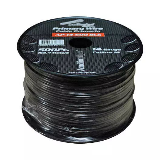 Audiopipe AP14500BK 14 Gauge 500Ft Primary Wire Black