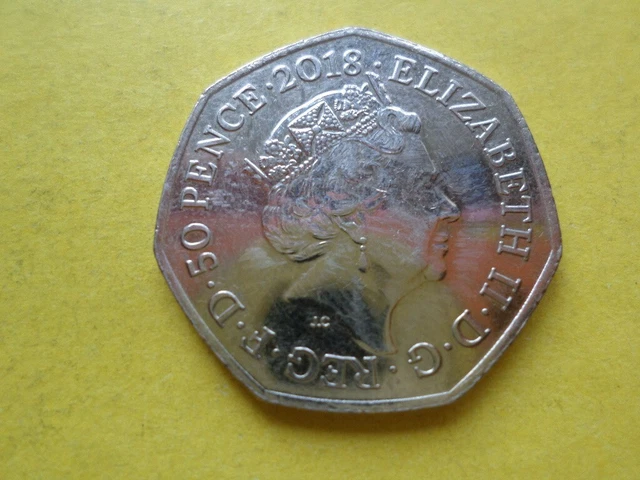 United Kingdom 50 Pence 2018 Paddington At The Palace,Error.