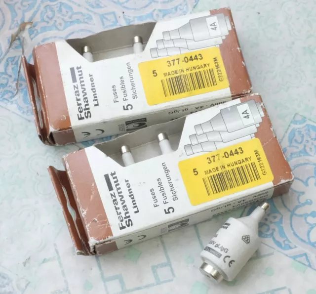 10x Lindner Ferraz Shawmut Fusible bouteille 4A gL/gG 500V. Lot de 10