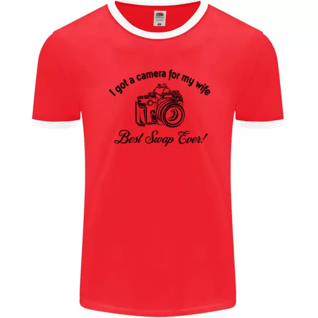 Camera for My Wife Photographer Photography Mens Ringer T-Shirt FotL