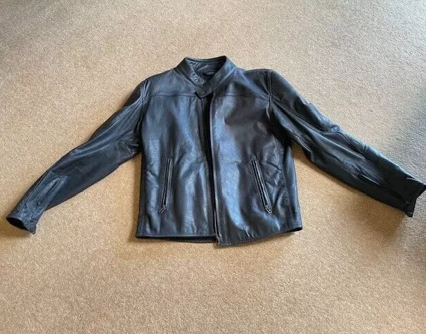 Dainese Mike Motorcycle Leather Jacket - Black - Size 52 EU