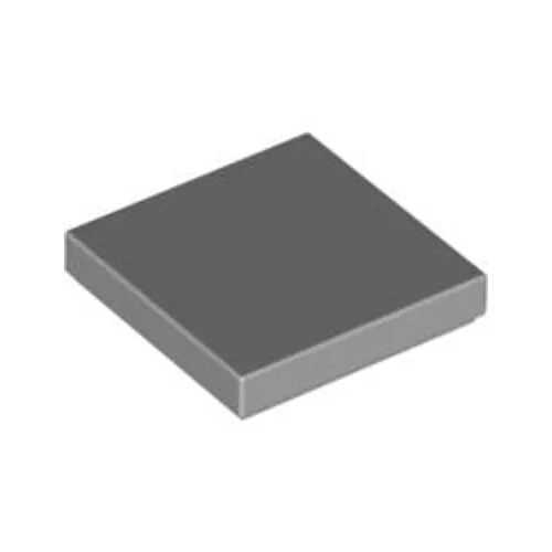LEGO BRICKS 20X Medium Stone Grey 2x2 Tile Flat Studless Plate