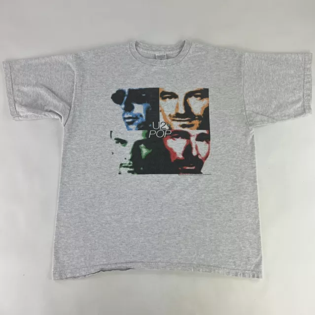 Vintage 1997 U2 Pop Mart Men’s 2-Sided Graphic Tour Concert Band T-Shirt Size XL