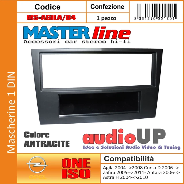 Kit mascherina 2 DIN per Opel CORSA con staffe in plastica