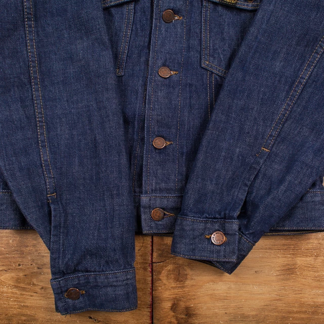 70'S Sears ROEBUCKS Bat-dyed Denim Boa Jacket Men's XL Vintage /eaa511902