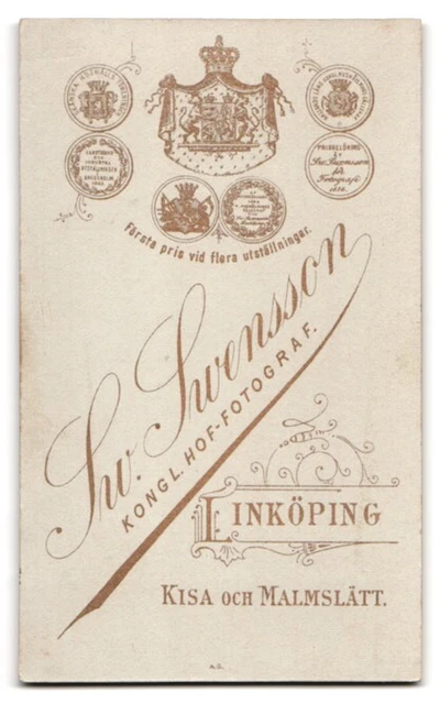 Fotografie Sw. Swensson, Linköping, Portrait Soldat in Garde Uniform mit Tschap 2
