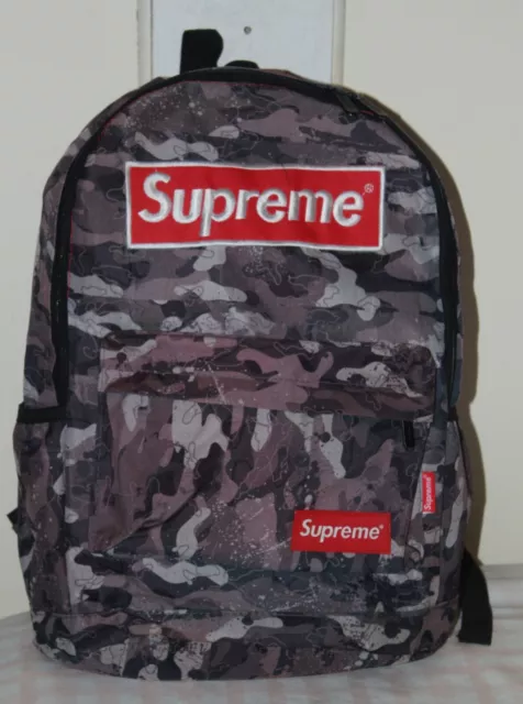 NWT Supreme Real Tree Camo Red Box Logo Backpack Bag FW19 Men's DS AUTHENTIC