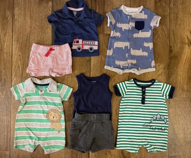 Baby Boy Outfits Rompers Summer Clothes Lot 3 Mo Bundle Two Piece Shorts Shirt