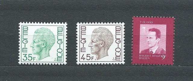 BELGIË BELGIQUE - 1980 YT 1984 à 1986 - TIMBRES NEUFS** MNH LUXE