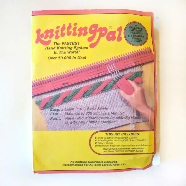 De colección 1988 Walter Palange Tejer Pal Tejer Máquina Kit Instrucciones SIN USAR