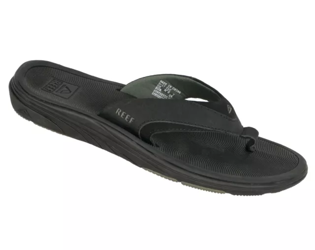 REEF Men's Modern Sandals sz 8 Black Gray Flip Flops