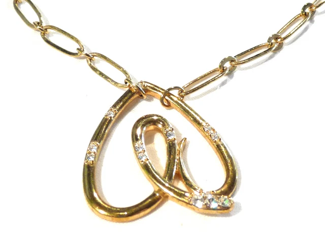 Collier Boucheron Paris En Lucite Bleue Et Alliage Doré - Occasion, Longueur 54cm, Style Créateur