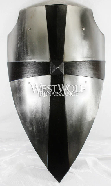Hand-Forged Medieval Cross Shield - Battle-Ready Steel --- sca/larp/gothic/armor 3