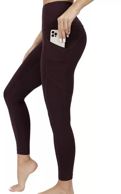 NWT 90 DEGREE By Reflex Womens Power Flex Yoga Pants Deep Merlot Size S  $31.49 - PicClick