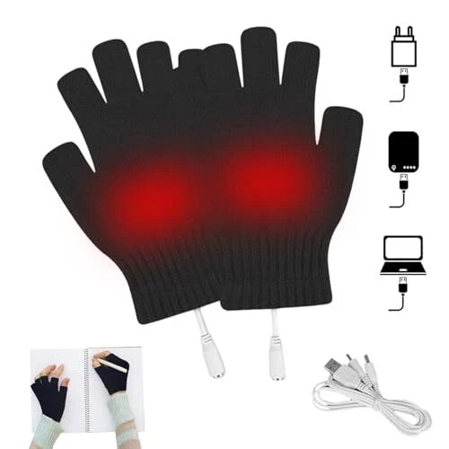 Gants Chauffants USB, Chauds Gants Chauffants Gants Mixte Adulte Gants de Sport