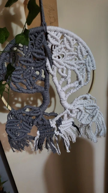 Acchiappasogni Bohémien Marstey | Albero Della Vita | 85x20 Cm | In Macramè | Per Camera Da Letto E Soggiorno - Foto 12