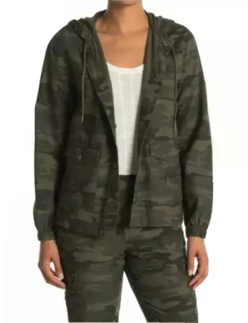 Sanctuary Camo Print Hooded Utility Jacket, XS, $159, NWT