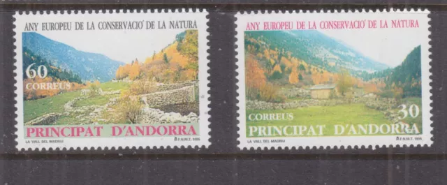 ANDORRA, SPANISH, 1995 Nature Conservation Year pair, mnh.