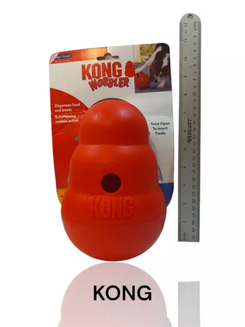 Kong Wobbler Interactive Treat Dispensing Dog Toy, Dishwasher Safe, 25+  pounds