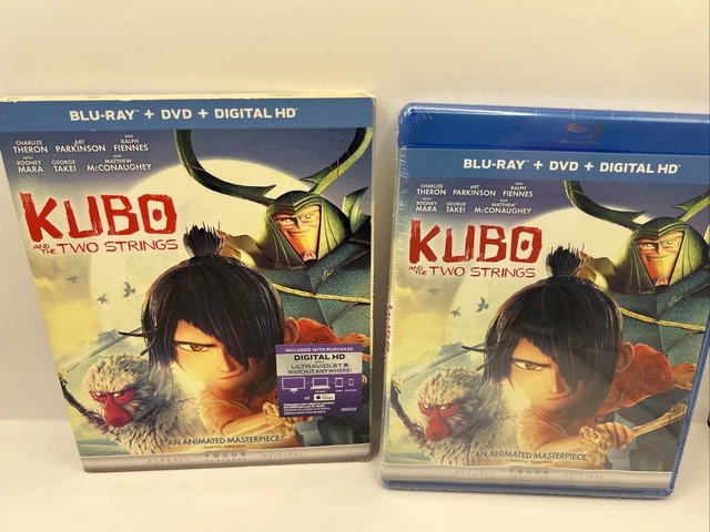 Kubo and the Two Strings (Blu-ray, DVD & Digital, 2016) With Slipcase Brand New