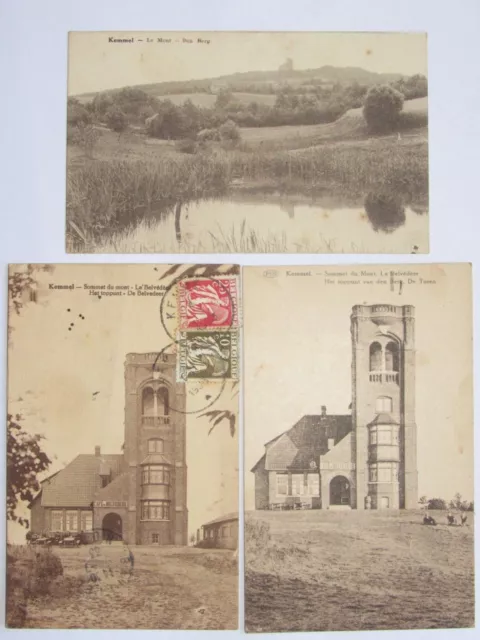 09E44 Ancienne Cpa Carte Postale Mont Kemmel Belgique - Le Belvédère Et Vue Mont