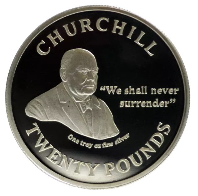 20 lb (approx. 9.07 kg) plata de Gibraltar - 2013 Churchill