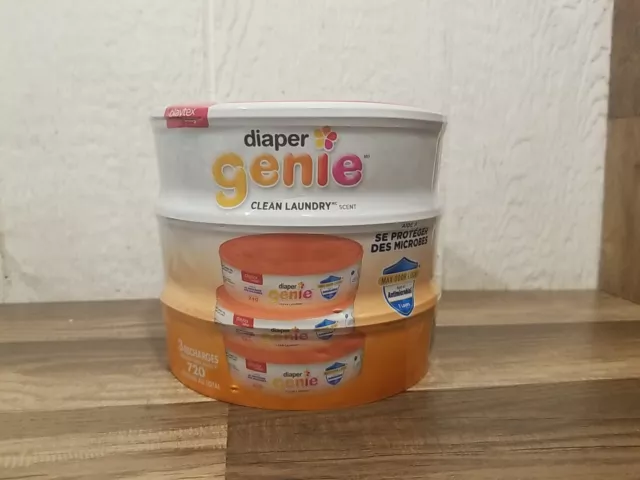 Playtex NEW Diaper Genie Refill Garbage Bag 3 Pack (240 x 3) Clean Laundry Sent