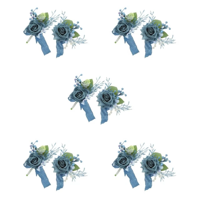 Juego de 5 juegos de corsé rústico decoración de bodas para celebración artificial