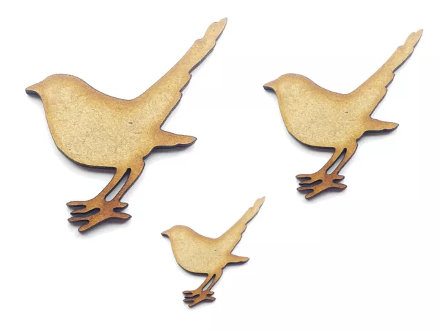 Wooden Mdf Bird Shape Craft Ornament Cut Laser Embellishment