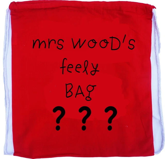 Personalised Teacher Phonics Feely Drawstring Bag
