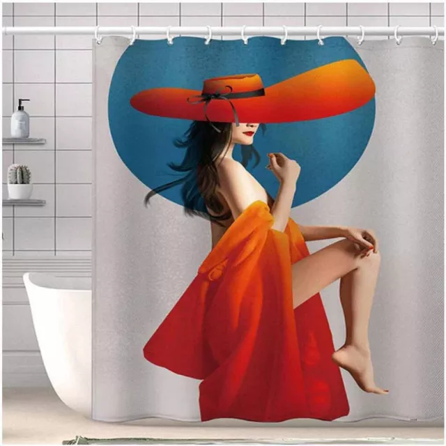 TENDA PER DOCCIA vasca da bagno impermeabile in tessuto donna sexy 200x180  cm EUR 16,50 - PicClick IT