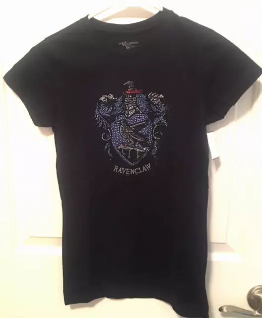 Wizarding World Harry Potter Ravenclaw House Crest T-Shirt Size XS Blue Jeweled